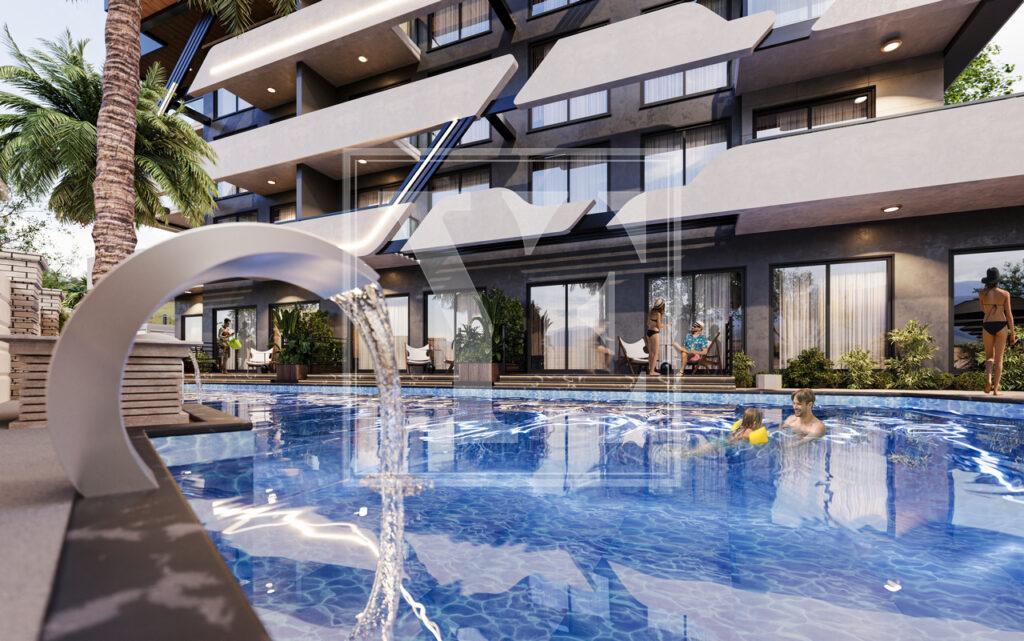 Schöne Garten-Maisonette 2+1 mit schöner Lage in Cikcilli, Alanya