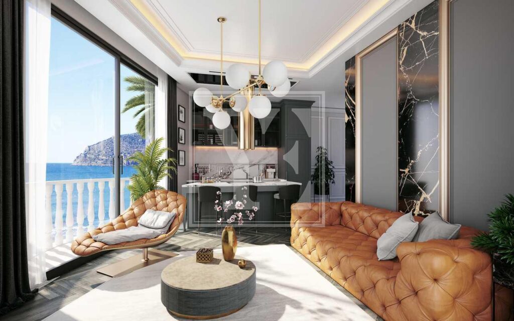 1+1 Elegant Apartment in the Center of Alanya