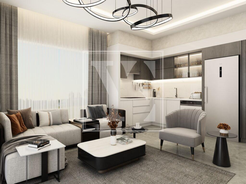 Cozy apartment 1+1 for investment in the beautiful area in Kargicak