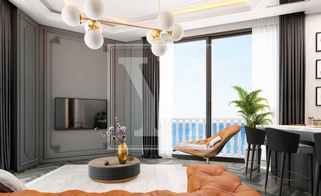 1+1 Elegant Apartment in the Center of Alanya