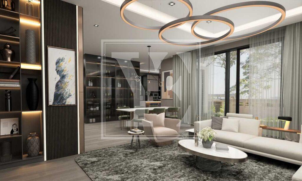 ویلای شیک 4+1 تریبلکس با چشم انداز شگفت انگیز در آلانیا