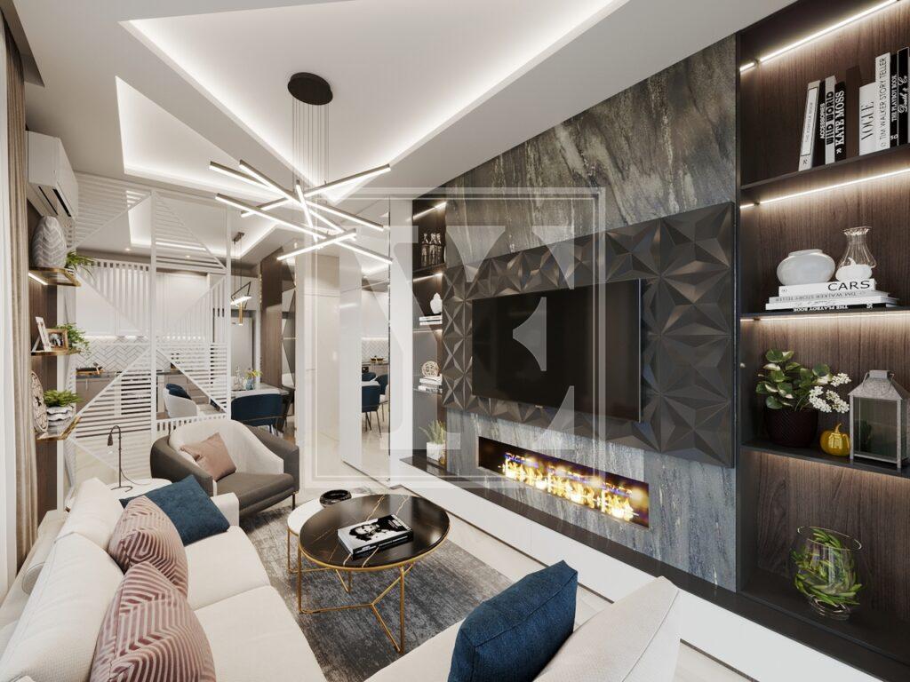 Neue Wohnung 1+1 in der erstaunlichen Anlage in der Gegend von Demirtas