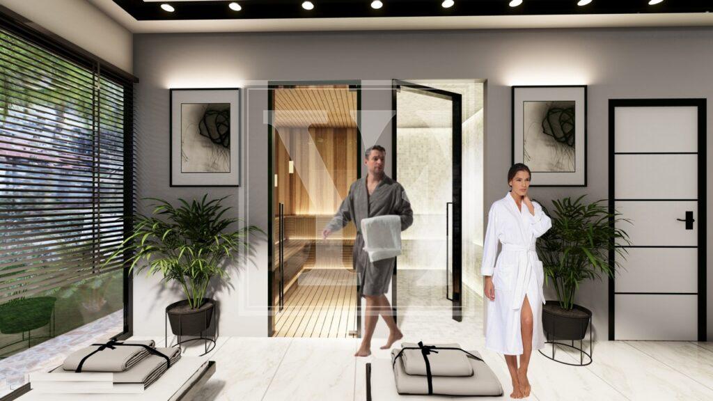 Красивий і сучасний дуплекс на даху 3+1 в елітному проекті в Аланії