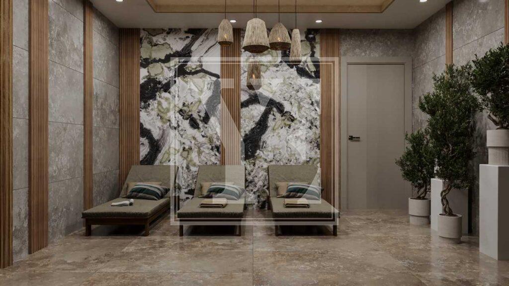 آپارتمان شیک 1+1 با منظره زیبای دریا در مرکز آلانیا