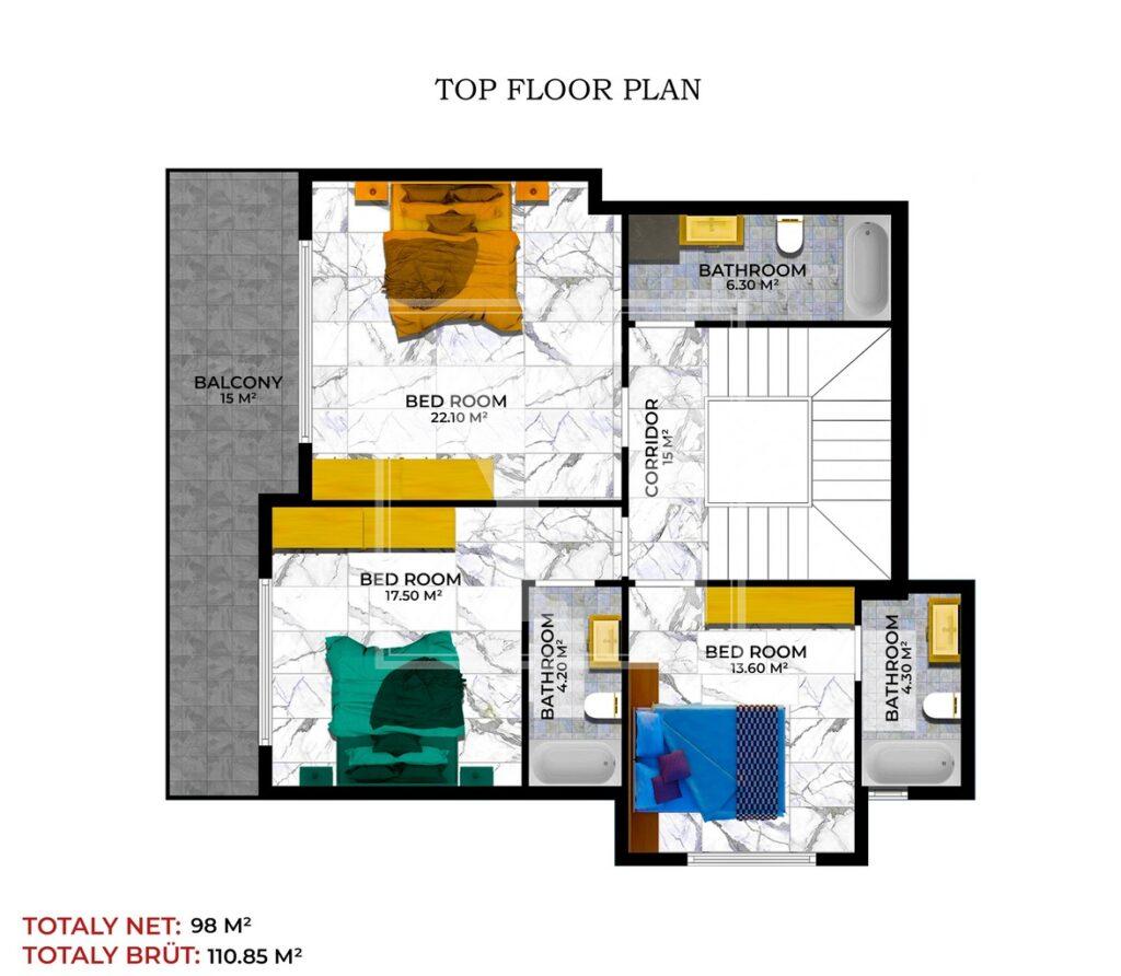 ویلا 4+1 در کارگیجاک