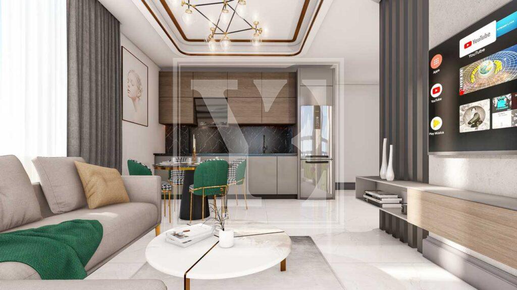 آپارتمان دو اتاقه زیبا در اوبا