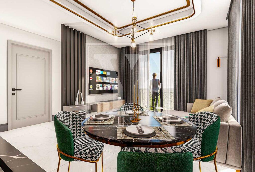 آپارتمان دو اتاقه زیبا در اوبا