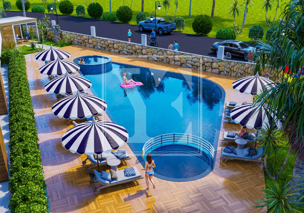 Отличная двухкомнатная квартира в Тосмуре.