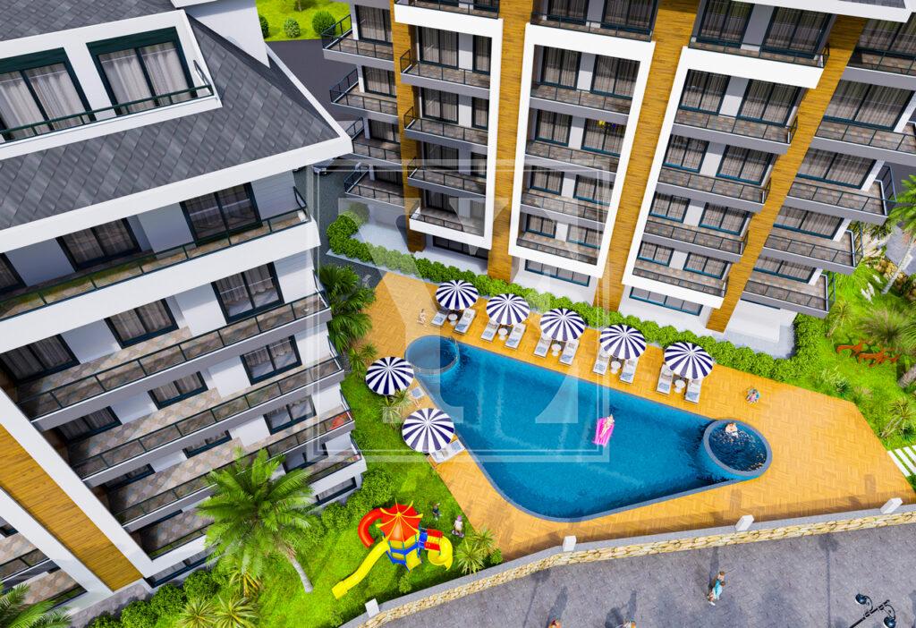 Отличная двухкомнатная квартира в Тосмуре.