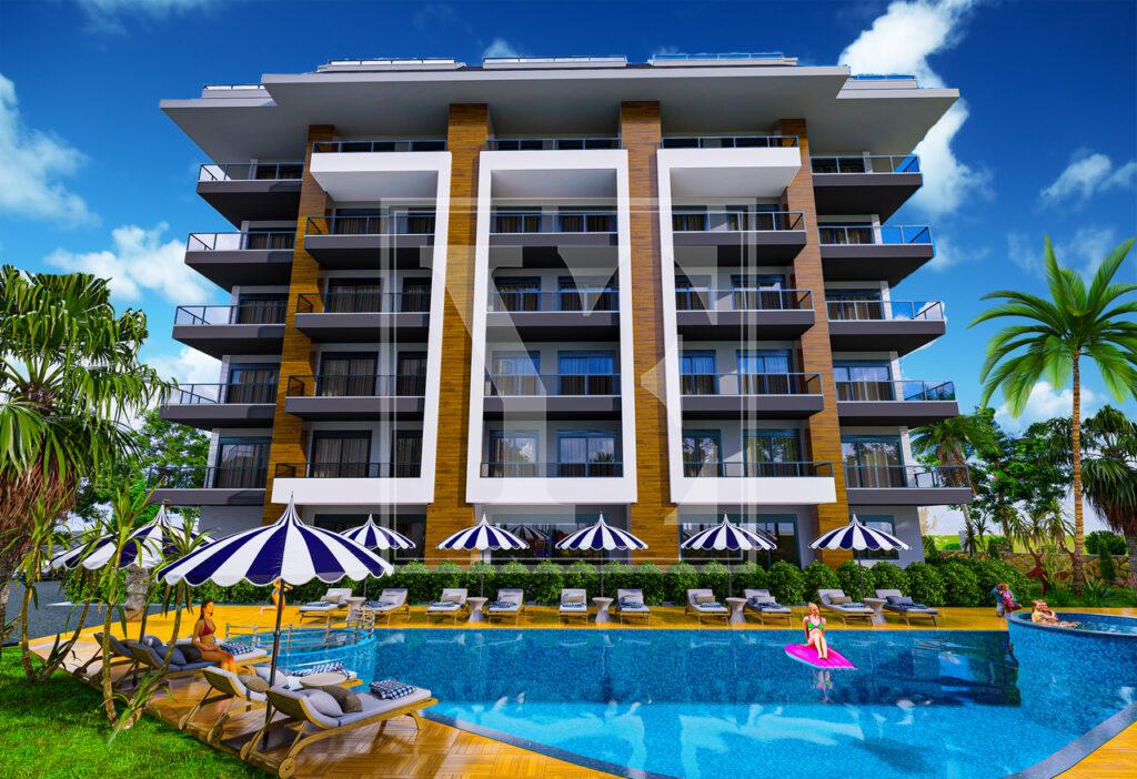 Отличная двухкомнатная квартира в Тосмуре.