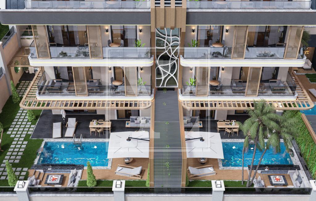 Luxury 4+1 sea view villa in Tepe