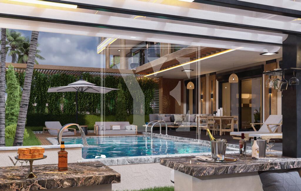 Luxury 4+1 sea view villa in Tepe