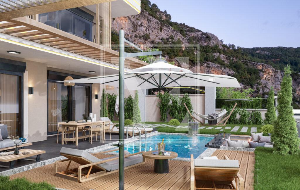 Luxury 4+1 sea view villa in Tepe