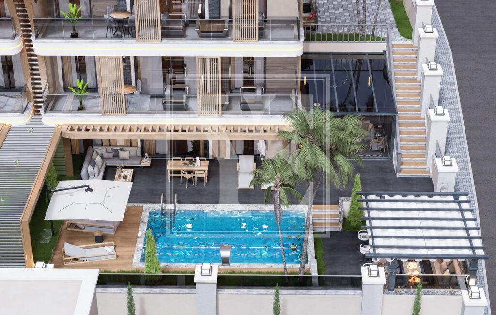 Luxury 4+1 sea view villa in Tepe