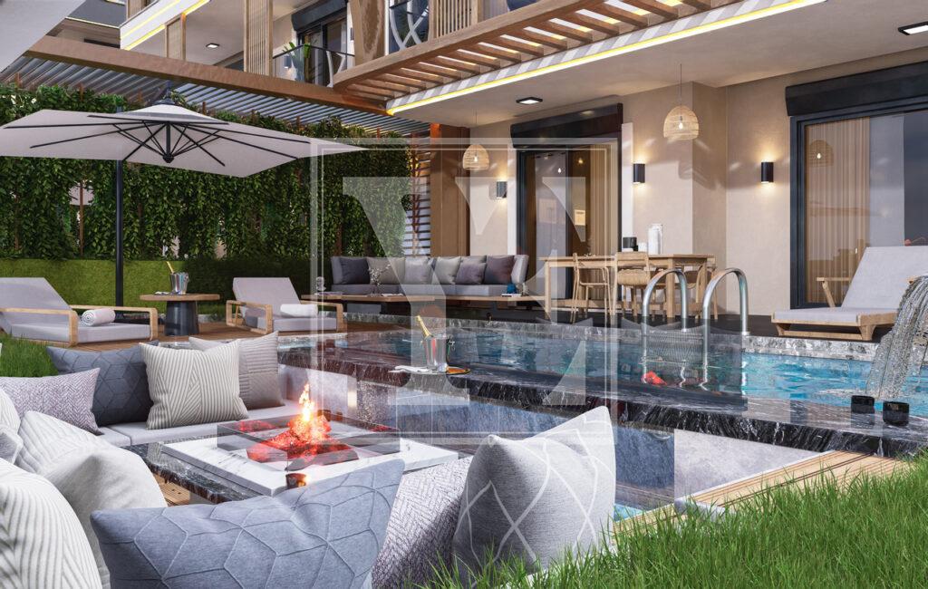 Luxury 4+1 sea view villa in Tepe