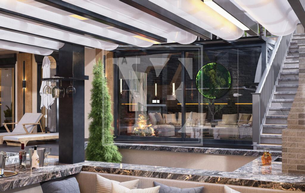 Luxury 4+1 sea view villa in Tepe