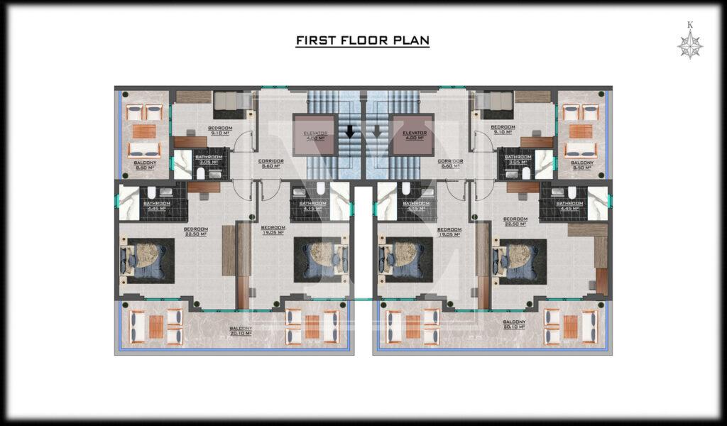 Luxury 4+1 sea view villa in Tepe